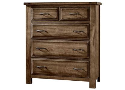 Maple Road Five Drawer Chest in a Maple Syrup finish