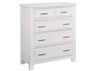 Maple Road Five Drawer Chest in a Chalky White finish