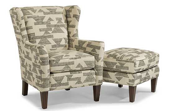 Ace Fabric Chair & Ottoman (0130-10)