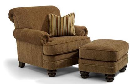 Bay Bridge Fabric Chair & Ottoman Model 7790-10 by Flexsteel