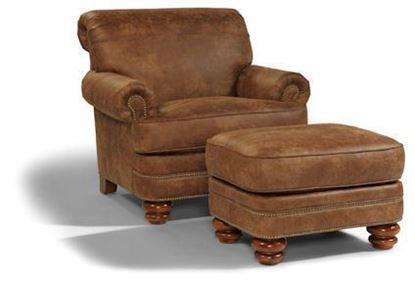 Bay Bridge Leather Chair & Ottoman (B3791-10) by Flexsteel furniture