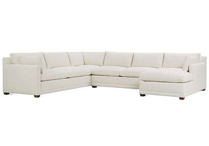 Sylvie Upholstered Sectional with Loose Pillow Back