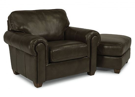 Carson Leather Chair (B3937-10) with matching Ottoman