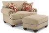 Patterson Chair with Nailhead Trim (7322-10) and Ottoman