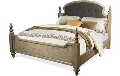 Corinne Upholstered Poster Bed by Riverside furniture