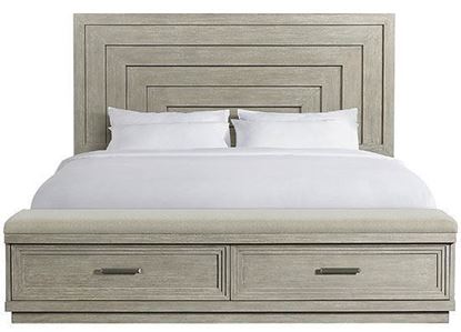 Cascade King Panel Upholstered Storage Bed by Riverside furniture