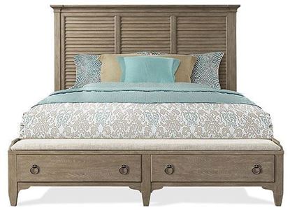 Myra Queen Louver Storage Bed (59470-59475-59473) in a Natural finish by Riverside furniture