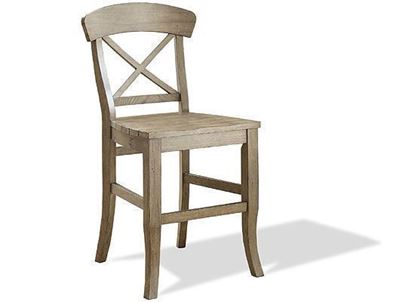 Regan X-Back Counter Stool (27459 - Weathered Driftwood finish) by Riverside furniture