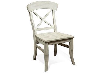 Regan X-Back Side Chair (27357-White finish) by Riverside furniture