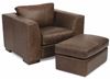 Hawkins Leather Chair and Ottoman from Flexsteel furniture