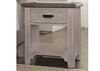 Bungalow Home 1 Drawer Night Stand (741-226) with a Dover Grey finish from Vaughan-Bassett furniture