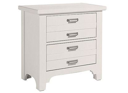 Bungalow Home 2-Drawer Night Stand (744-227) with a Lattice finish from Vaughan-Bassett Furniture