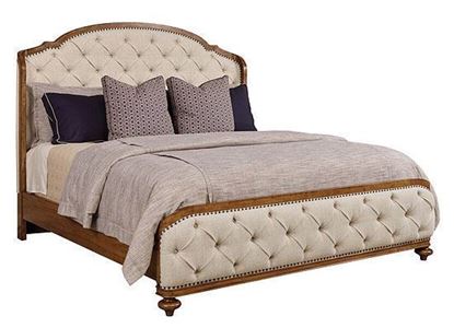 BERKSHIRE QUEEN GLENDALE UPH SHELTER BED COMPLETE - 011-313R from AMERICAN DREW
