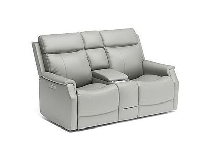 Easton Power Reclining Loveseat with Console and Power Headrests and Lumbar - 1520-64PH by Flexsteel Furniture